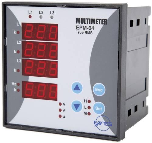 ENTES EPM-04-96 Programmierbares 3-Phasen Einbau-AC-Multimeter EPM-04-96 Spannung, Strom, Frequenz,
