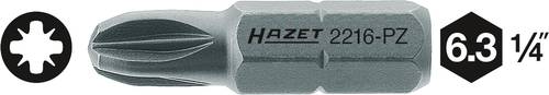 Embout cruciforme vis Pozidriv PZ 3 Longueur: 25 mm Hazet 2216-PZ3 Entraînement: hexagone massif 6.3 mm (1/4) 1 pc(s)