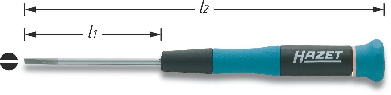 Hazet Elektronik- u. Feinmechanik Schlitz-Schraubendreher Klingenlänge: 75 mm