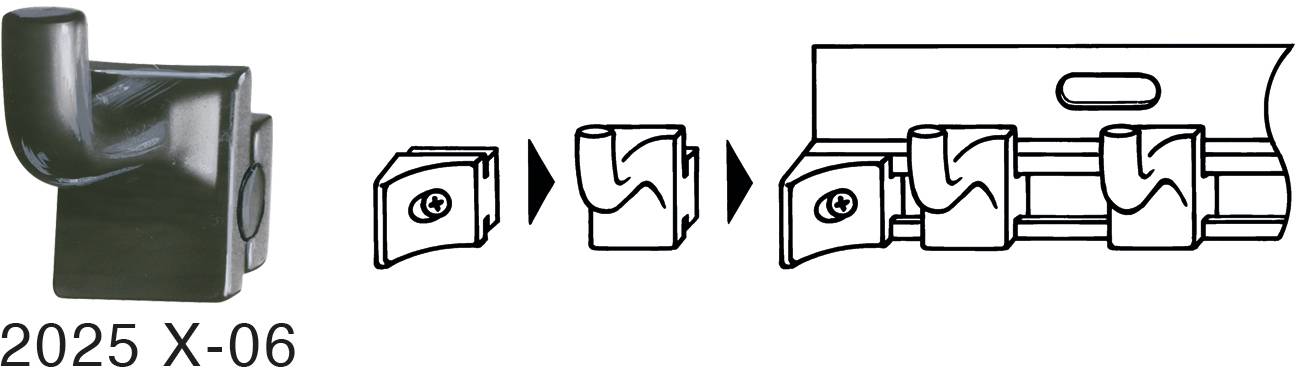 Hazet 2025X-06 Werkzeughaken und Führungsschienen 1 St.