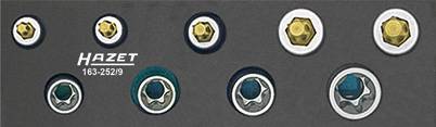 Hazet Steckschlüssel-Bit-Einsatz-Set 3/8" (10 mm) 9teilig 163-252/9