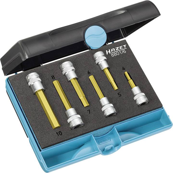 Hazet Steckschlüssel-Bit-Einsatz-Set 3/8" (10 mm) 6teilig 8801/6
