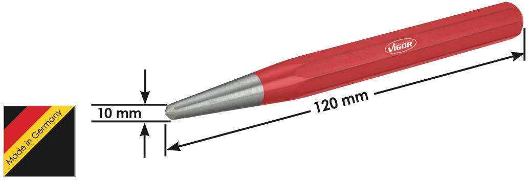 Vigor Körner Rot V1220 (Ø x L) 10mm x 120mm