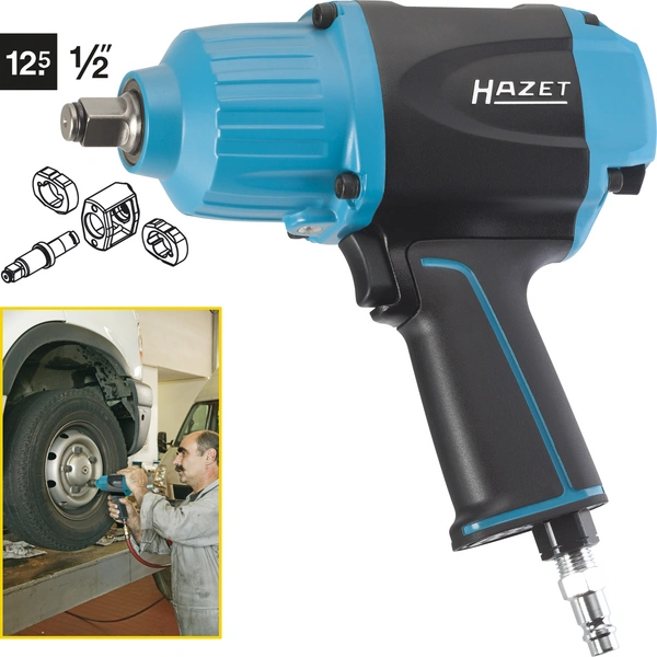 Hazet 9012MG Druckluft-Schlagschrauber Werkzeugaufnahme: 1/2" (12.5 mm) Außenvierkant Drehmoment (max.): 750 Nm Hazet 9012MG Druckluft-Schlagschrauber Werkzeugaufnahme: 1/2" (12.5 mm) Außenvierkant Drehmoment (max.): 750 Nm