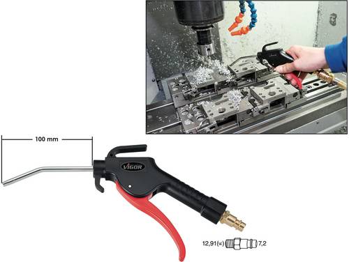 Druckluft-Ausblaspistole 8 bar