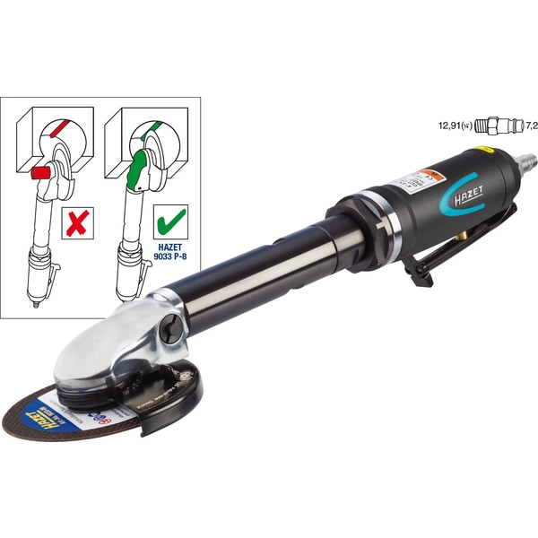 Hazet 9033P-8 Druckluft-Schleifer 3/8" (10 mm) Außenvierkant 6.3 bar Hazet 9033P-8 Druckluft-Schleifer 3/8" (10 mm) Außenvierkant 6.3 bar