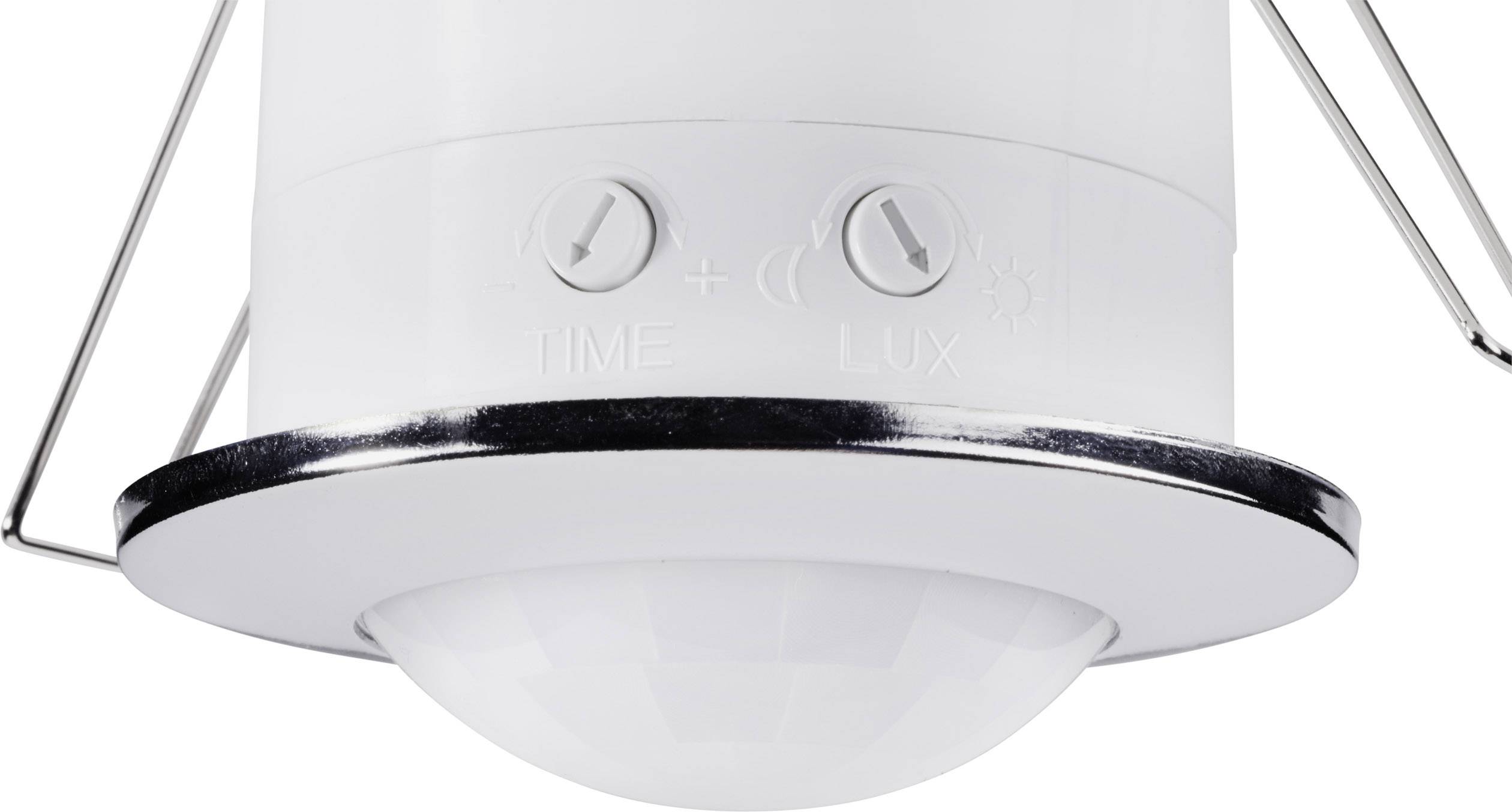 Renkforce 1289331 Decke, Einbau PIR-Bewegungsmelder 360° Relais Chrom IP20