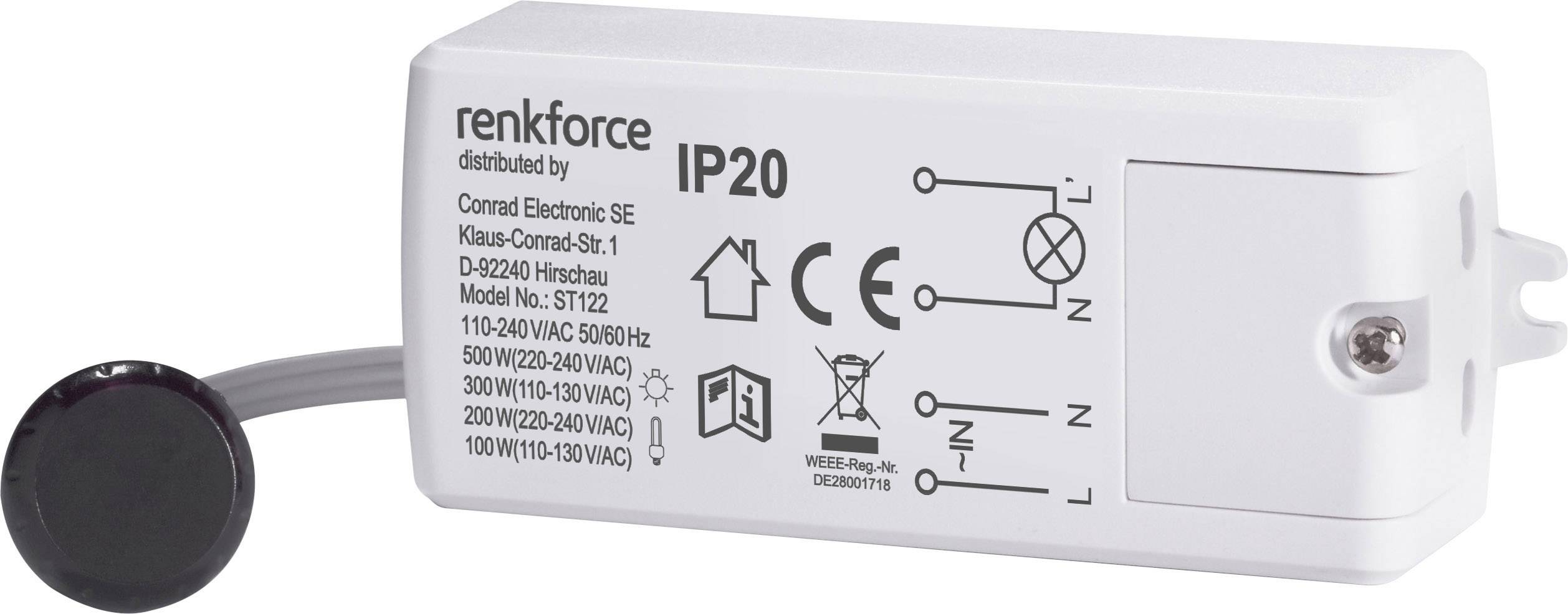 Renkforce 1289332 Nahfeldschalter berührungslos IP20 Schwarz