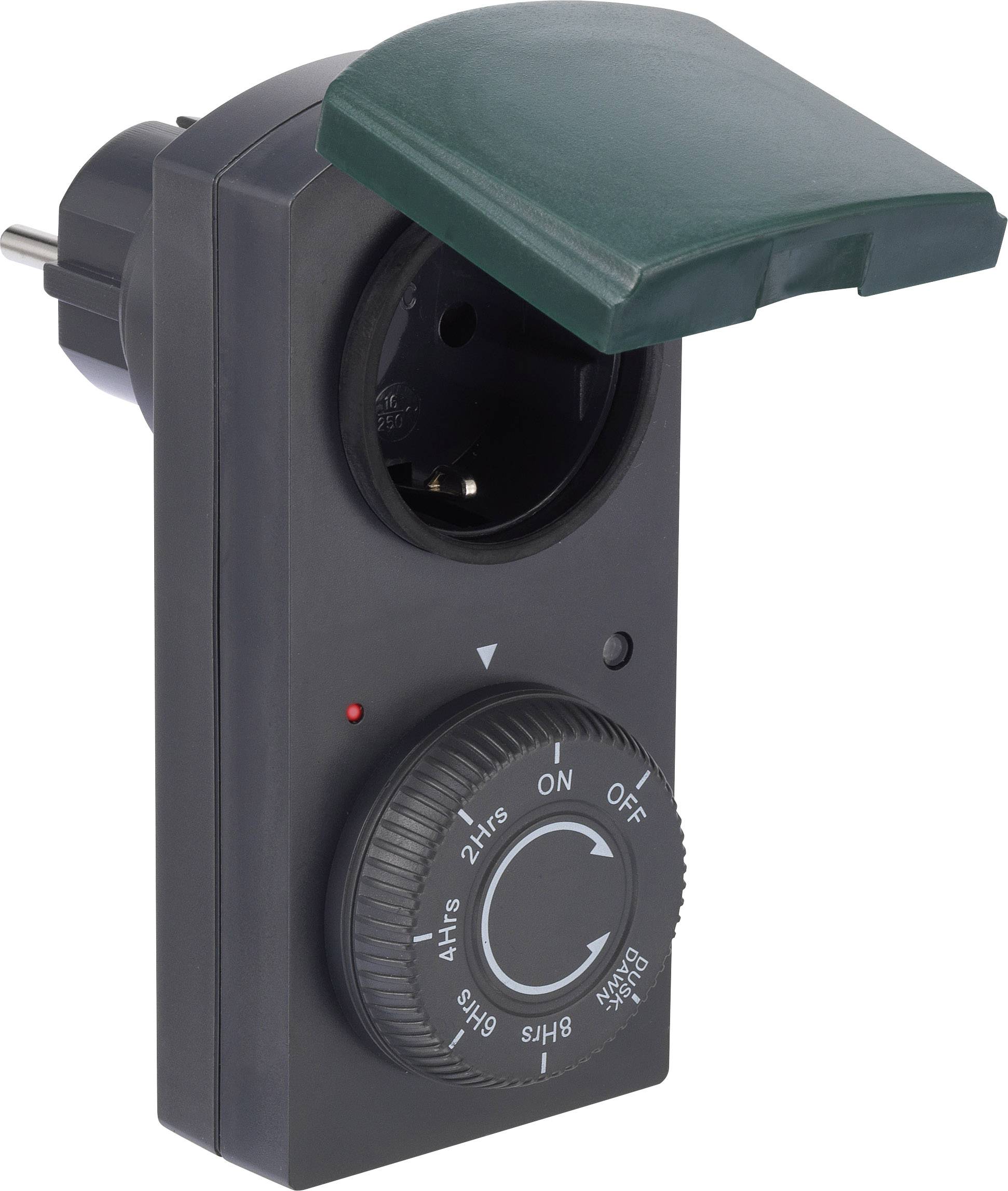 Renkforce EMT446MD Steckdosen-Timer analog Tagesprogramm 1000 W IP44 Dämmerungsfunktion, Countdown-
