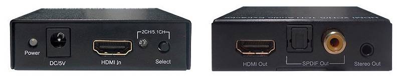 Inakustik AV Extraktor HDMI-converter HDMI - HDMI + audio [HDMI - HDMI, Toslink, Cinch-Digital, Klinke]