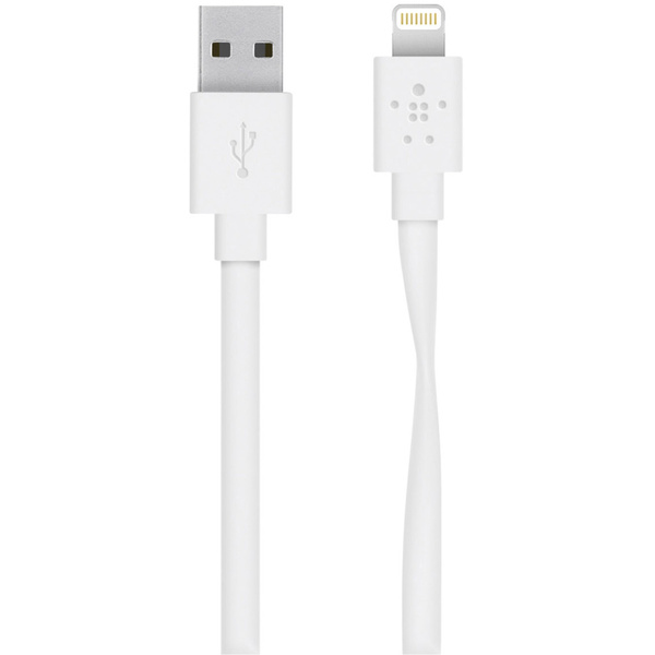 Belkin iPad/iPhone/iPod Datenkabel/Ladekabel [1x USB 2.0 Stecker A - 1x Apple Lightning-Stecker] 1.20 m Weiß