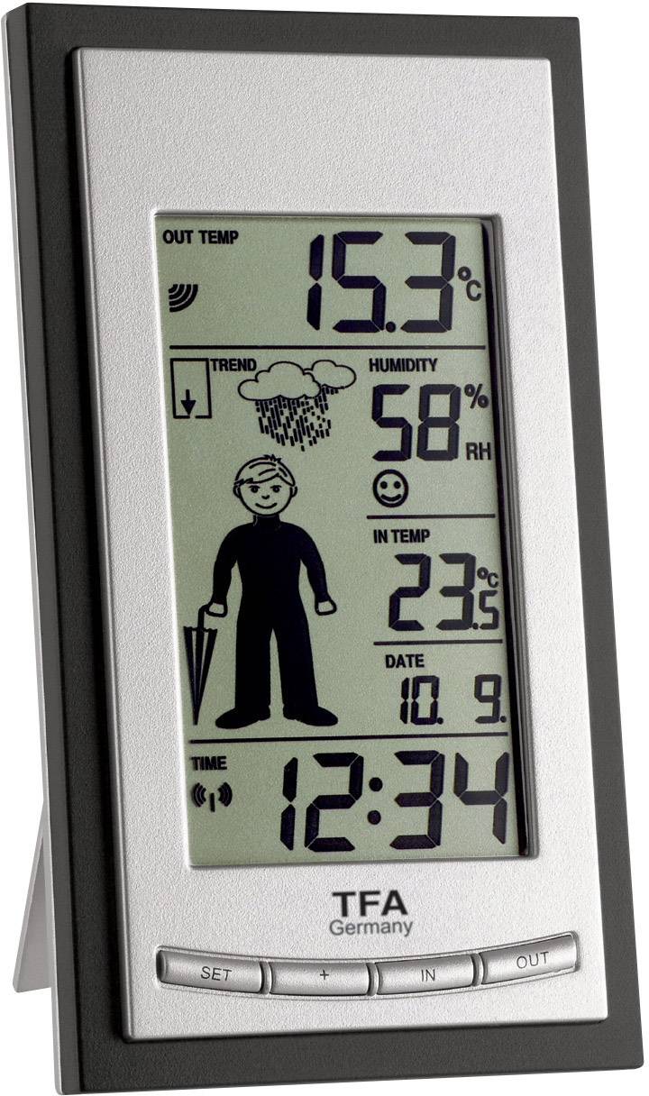 TFA Dostmann Weather Boy 35.1084 Funk-Wetterstation Vorhersage für 12 bis 24 Stunden