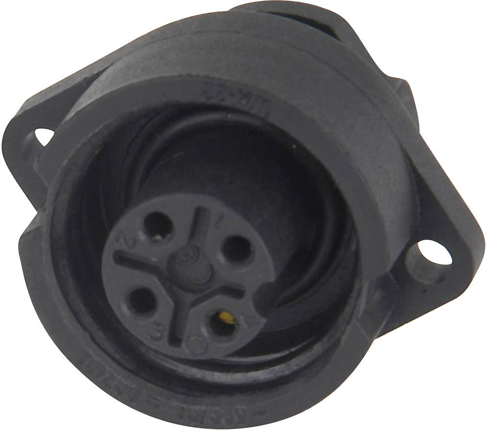 Weipu 814061 Rundstecker Buchse, Einbau vertikal Gesamtpolzahl: 3 + PE Serie (Rundsteckverbinder)