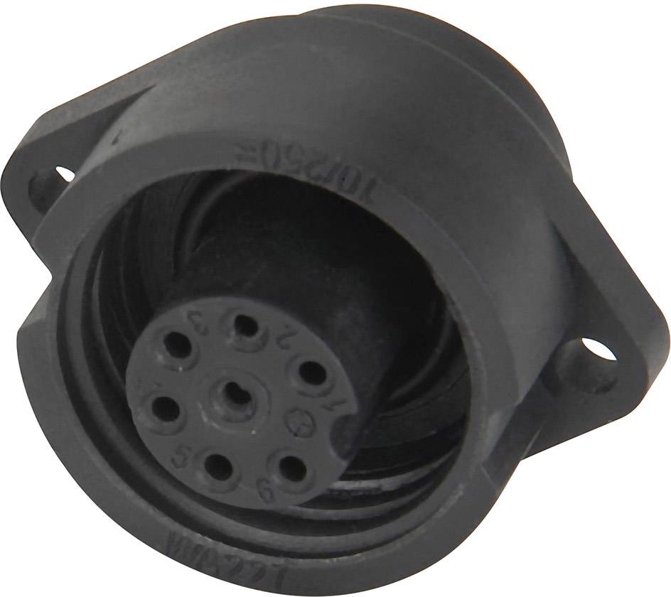 Weipu 814063 Rundstecker Buchse, Einbau vertikal Gesamtpolzahl: 6 + PE Serie (Rundsteckverbinder)