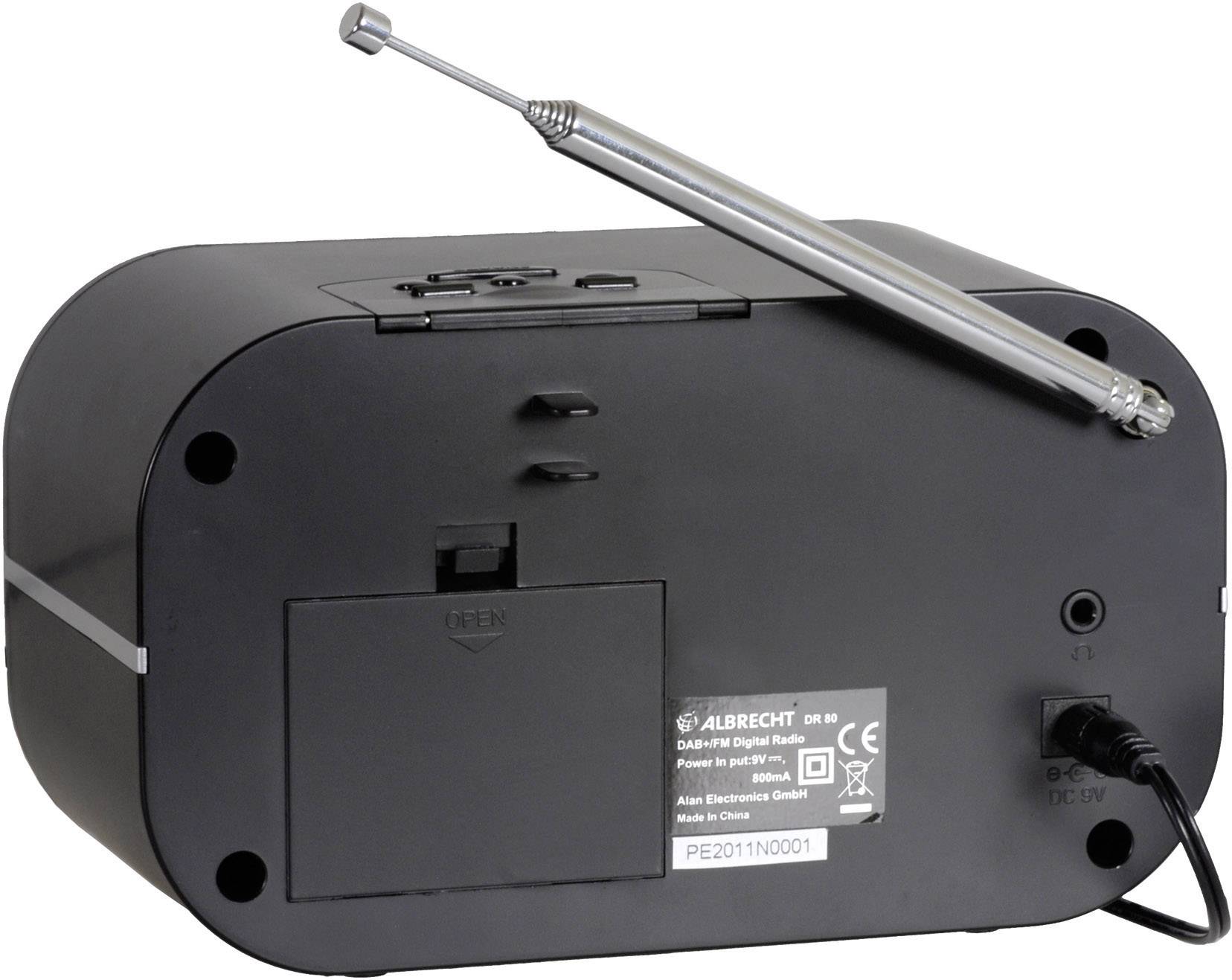 Albrecht DR 80 D Tischradio DAB+, UKW Schwarz