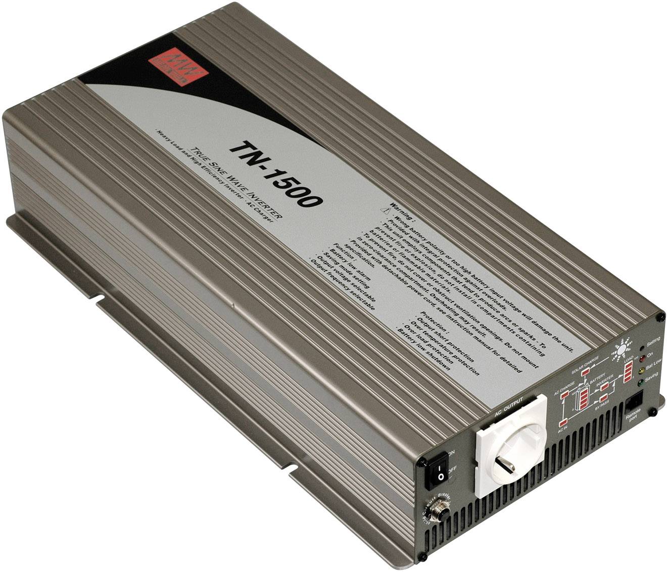 Mean Well Wechselrichter TN-1500-224B 1500W 24 V/DC - 200 V, 220 V, 230 V, 240V