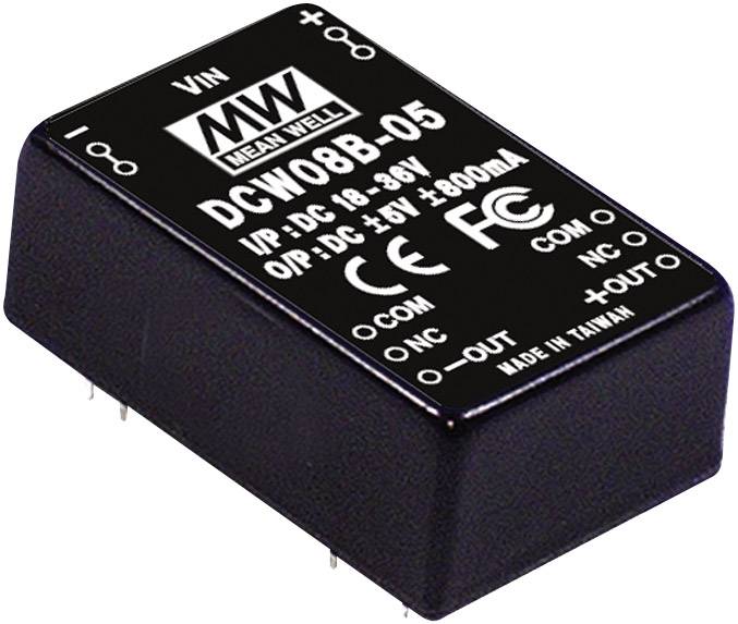 Mean Well DCW08B-12 DC/DC-Wandler 8 W Anzahl Ausgänge: 2 x Inhalt 1 St.