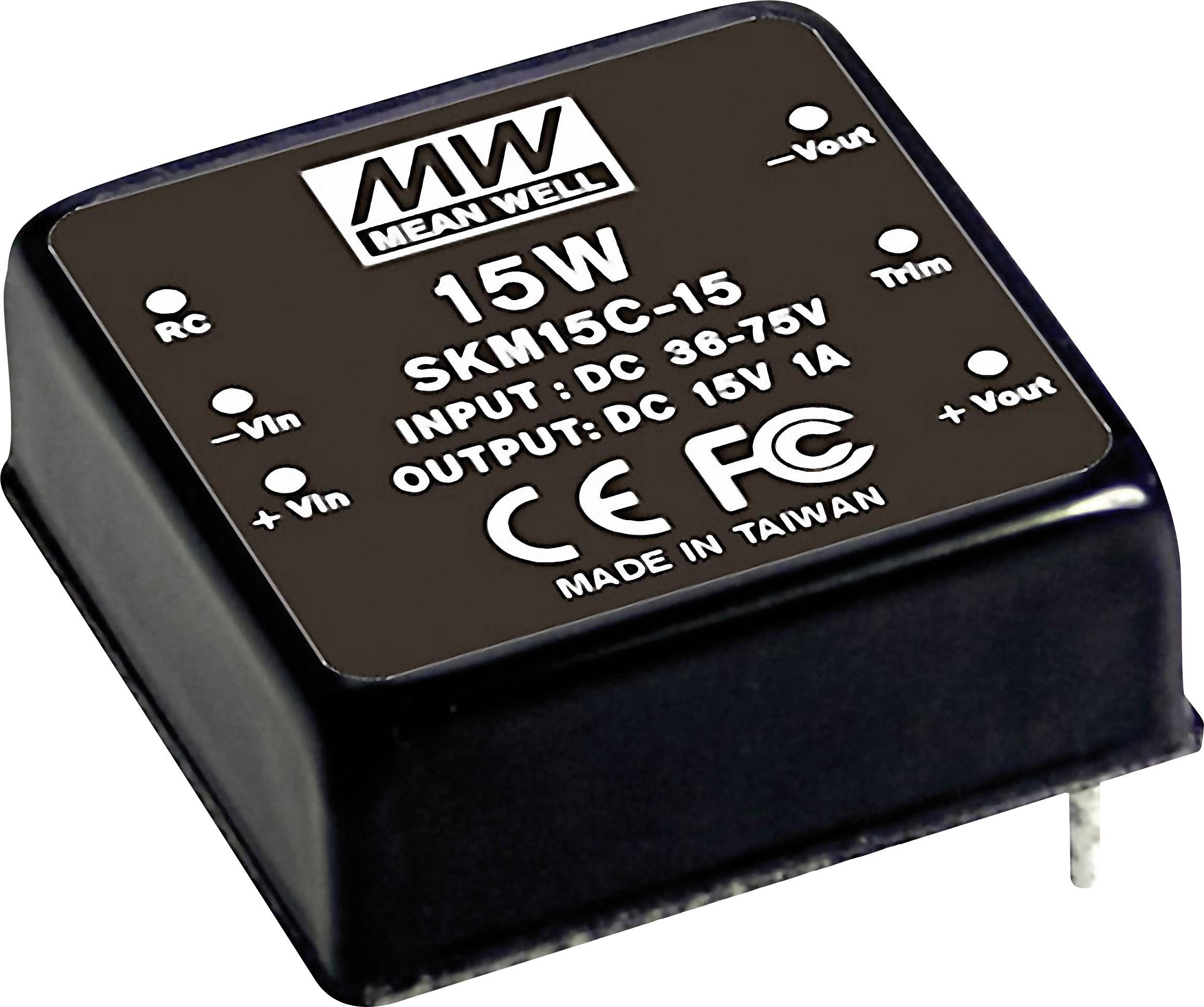 MW Mean Well SKM15C-12 DC/DC-Wandler 15 W Anzahl Ausgänge: 1 x Inhalt 1 St.
