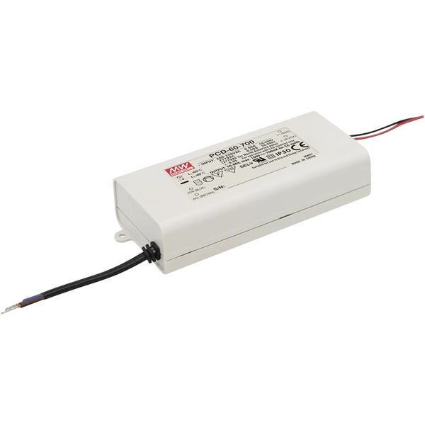 Mean Well MW PCD-60-700B LED-Treiber Konstantstrom 60W 0.7A 50 - 86 V/DC dimmbar, PFC-Schaltkreis, Überlastschutz, Montage auf Mean Well MW PCD-60-700B LED-Treiber Konstantstrom 60W 0.7A 50 - 86 V/DC dimmbar, PFC-Schaltkreis, Überlastschutz, Montage auf