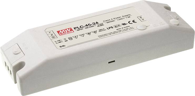 MW Mean Well PLC-45-36 LED-Treiber, LED-Trafo Konstantspannung, Konstantstrom 45 W 1.25 A 36 V/DC nicht dimmbar, PFC-Schaltkreis, Überlastschutz,