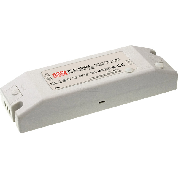 Mean Well PLC-45-48 LED-Treiber, LED-Trafo Konstantspannung, Konstantstrom 45W 0.95A 48 V/DC nicht dimmbar, PFC-Schaltkreis