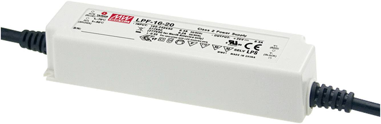 Mean Well LPF-16-54 LED-Treiber, LED-Trafo Konstantspannung, Konstantstrom 16.2 W 0.3 A 29.7 - 54 V