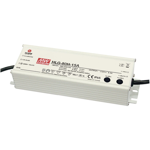Mean Well HLG-80H-C350A LED-Treiber, LED-Trafo Konstantstrom 89W 0.35A 128 - 257 V/DC PFC-Schaltkreis, Überlastschutz
