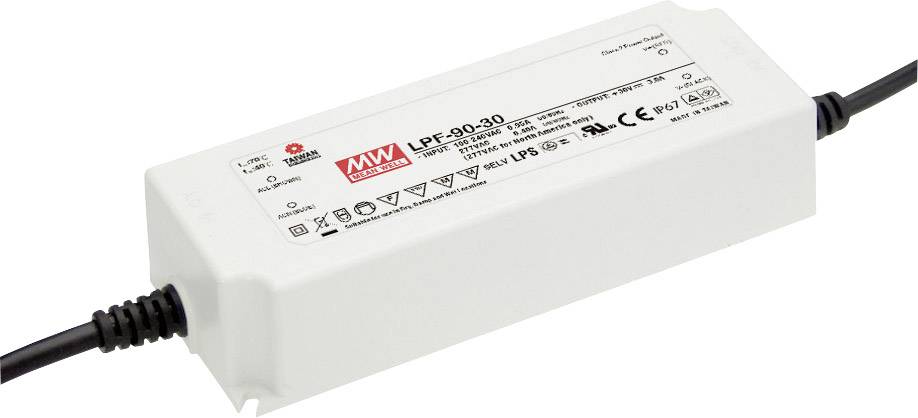 Mean Well LPF-90-24 LED-Treiber, LED-Trafo Konstantspannung, Konstantstrom 90 W 3.75 A 14.4 - 24 V/