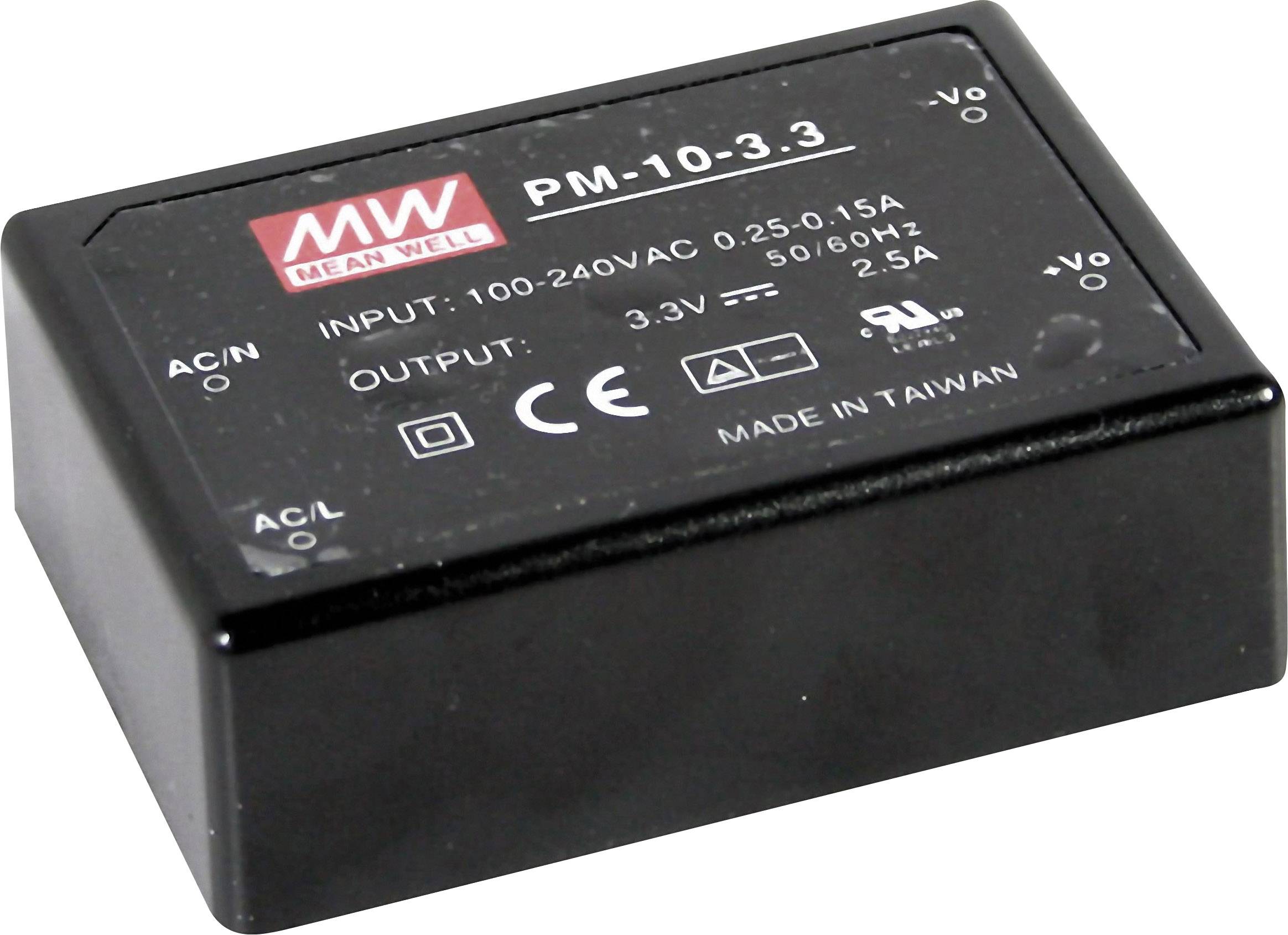 MW Mean Well PM-10-3.3 AC/DC-Printnetzteil 3.3 V/DC 2.5 A 8 W