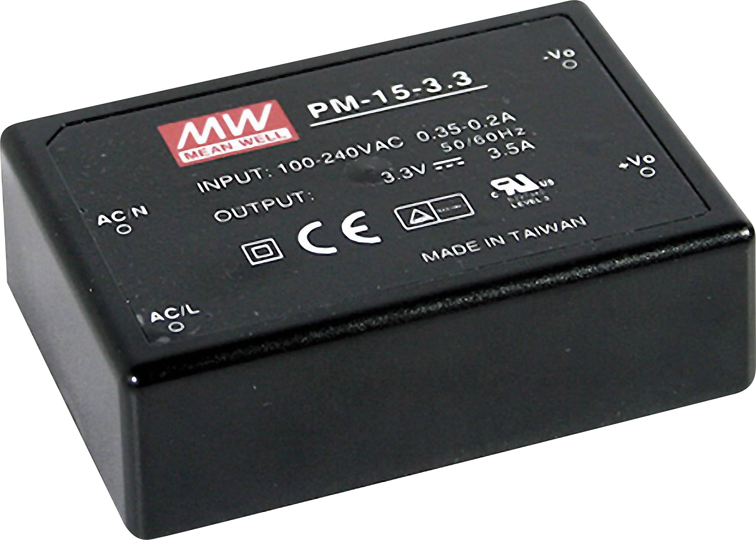 Mean Well PM-15-12 AC/DC-Printnetzteil 12 V/DC 1.25 A 15 W