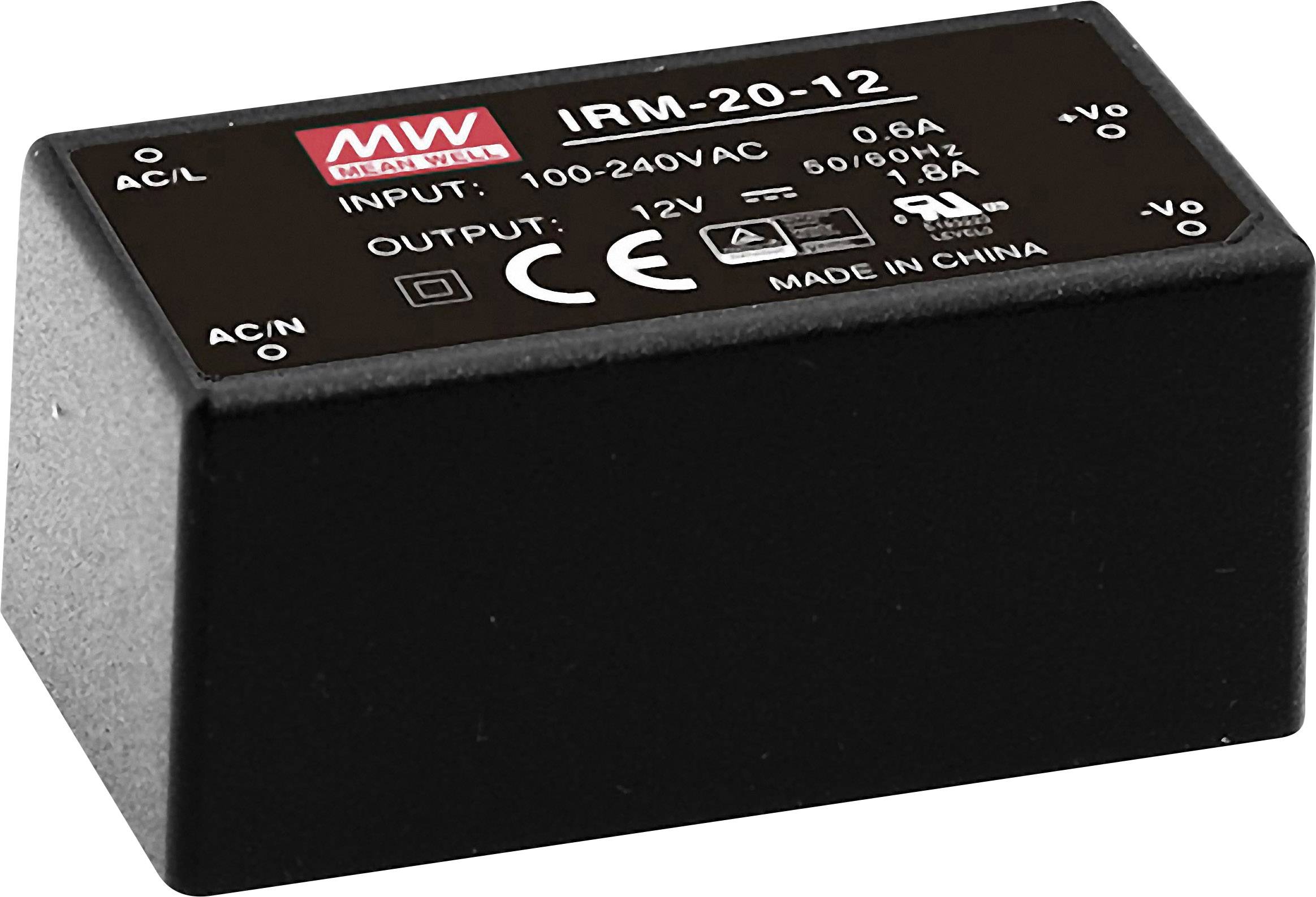 Mean Well MW IRM-20-24 AC/DC-Printnetzteil 24 V/DC 0.9 A 21.6 W