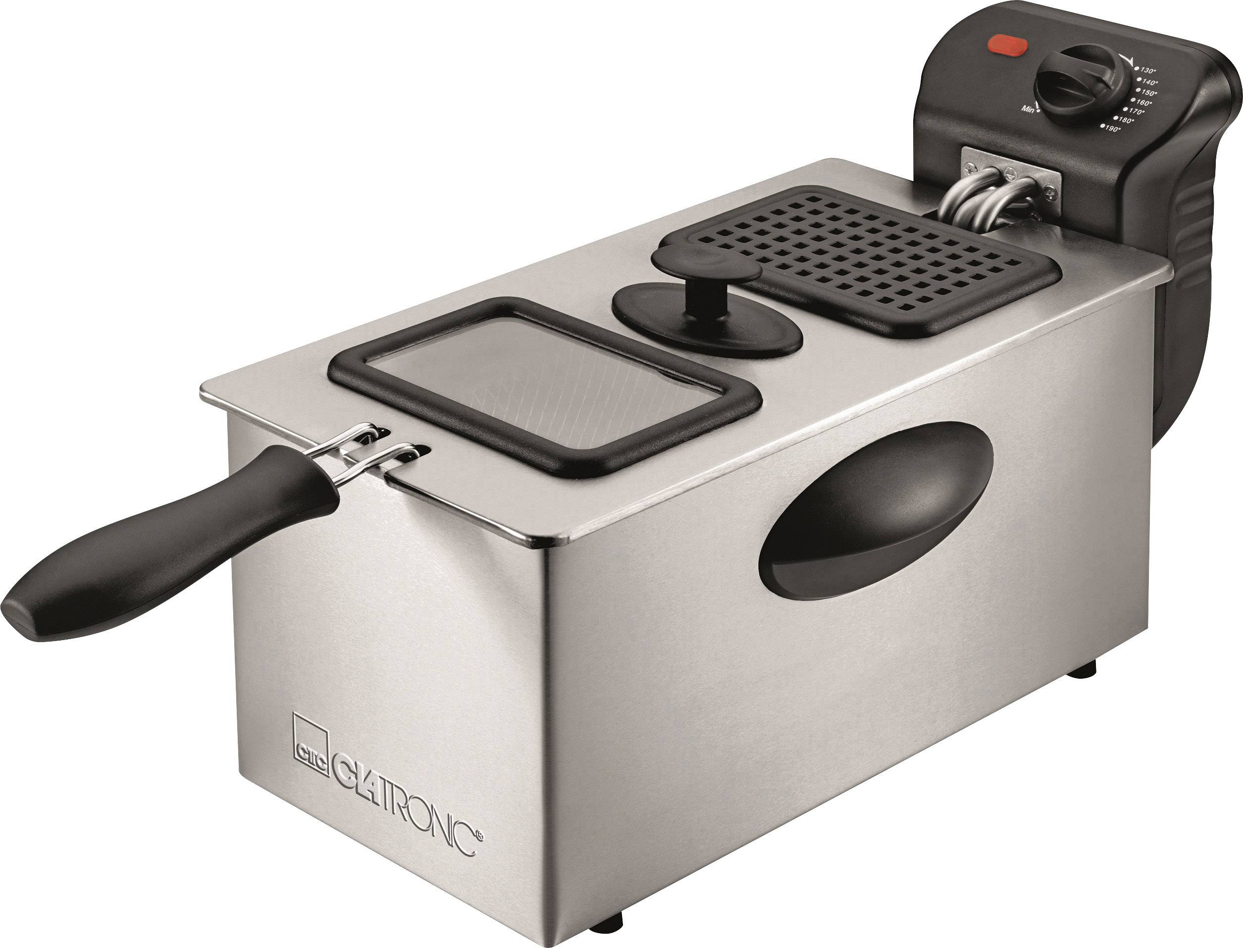 Clatronic FR 3587 Fritteuse 3 l 2000 W Edelstahl