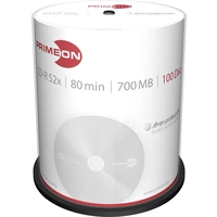 Primeon 2761103 CD-R 80 Rohling 700 MB 100 St. Spindel Silber Matte Oberfläche Primeon 2761103 CD-R 80 Rohling 700 MB 100 St. Spindel Silber Matte Oberfläche