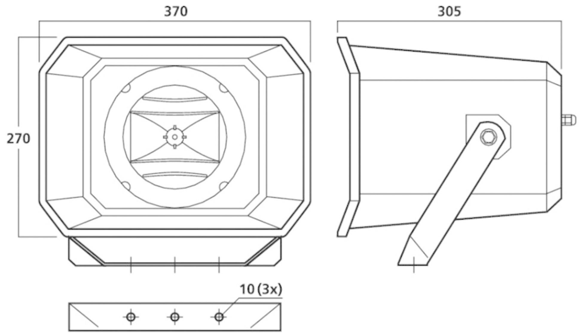 Monacor IT-250TW Druckkammerlautsprecher 50W Weiß 1St.