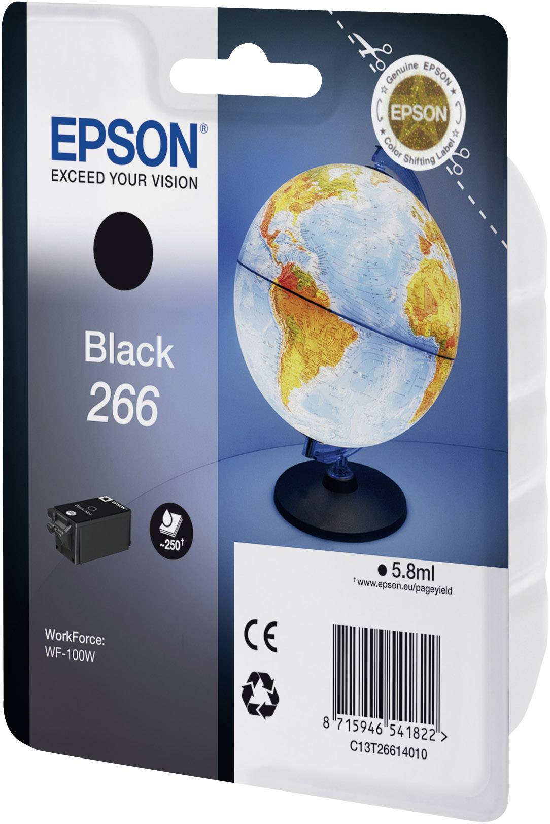 Epson Druckerpatrone T2661, 266 Original Schwarz C13T26614010