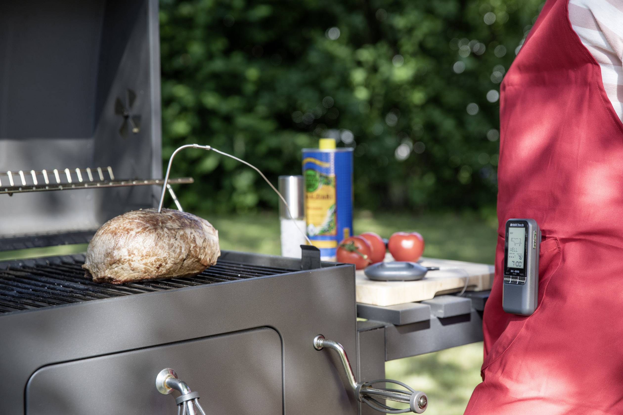 Basetech BK-BBQ Einstichthermometer Messbereich Temperatur 0 bis 250°C Funkübertragung