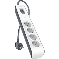 Belkin BSV400vf2M Überspannungsschutz-Steckdosenleiste 4fach Weiß, Grau Schutzkontakt 1St. Belkin BSV400vf2M Überspannungsschutz-Steckdosenleiste 4fach Weiß, Grau Schutzkontakt 1St.
