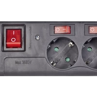 Renkforce RF-3050852 Überspannungsschutz-Steckdosenleiste 6fach Schwarz Schutzkontakt 3St. Renkforce RF-3050852 Überspannungsschutz-Steckdosenleiste 6fach Schwarz Schutzkontakt 3St.