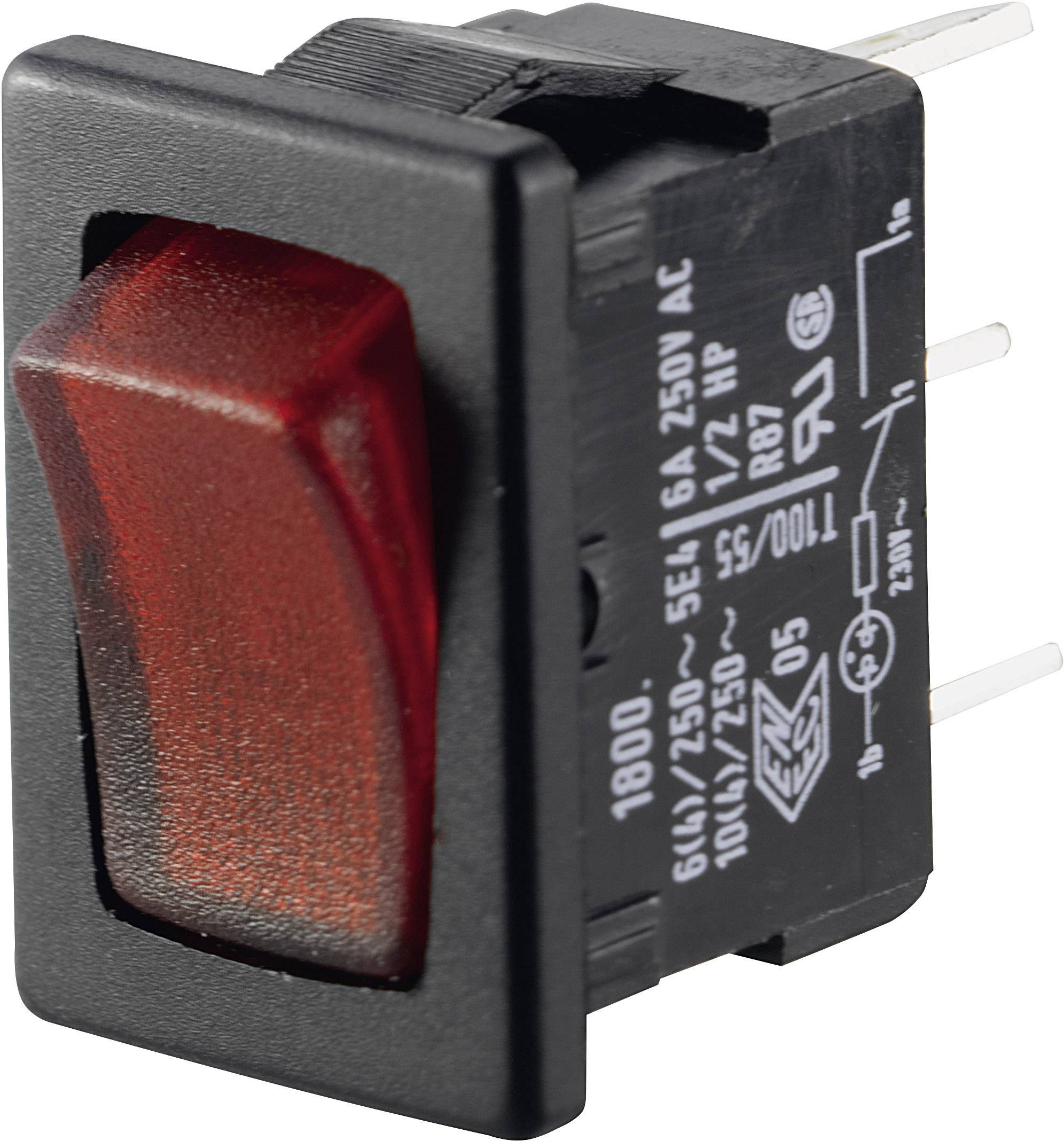 Marquardt 1800.1104 Wippschalter 01800.1104-02 250 V/AC 6 A 1 x Aus/Ein IP40 rastend