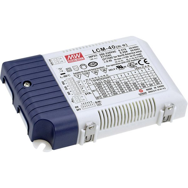 Mean Well LCM-40 LED-Treiber Konstantstrom 42W 0.35 - 1.05A 2 - 80 V/DC PFC-Schaltkreis, Überlastschutz, dimmbar 1St.