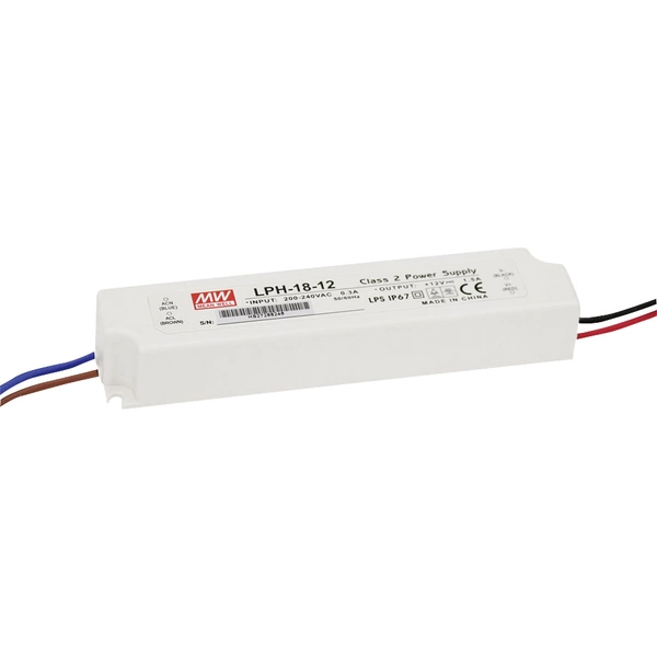 Mean Well MW LPH-18-12 LED-Treiber, LED-Trafo Konstantspannung, Konstantstrom 18W 0 - 1.5A 12 V/DC nicht dimmbar, Überlastschutz Mean Well MW LPH-18-12 LED-Treiber, LED-Trafo Konstantspannung, Konstantstrom 18W 0 - 1.5A 12 V/DC nicht dimmbar, Überlastschutz