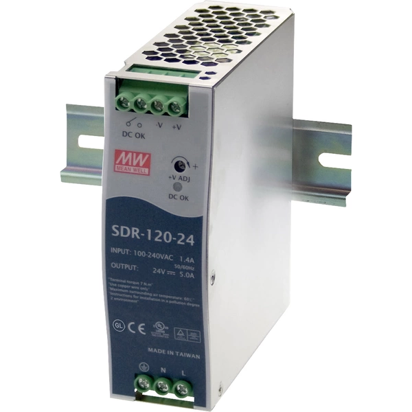 Mean Well MW SDR-120-48 Hutschienen-Netzteil (DIN-Rail) 48 V/DC 2.5A 120W Anzahl Ausgänge:1 x Inhalt 1St. Mean Well MW SDR-120-48 Hutschienen-Netzteil (DIN-Rail) 48 V/DC 2.5A 120W Anzahl Ausgänge:1 x Inhalt 1St.