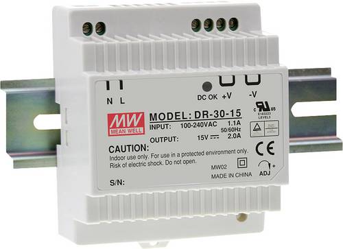 DR-30-12 Hutschienen-Netzteil (DIN-Rail) 12 V/DC 2A 24W 1 x