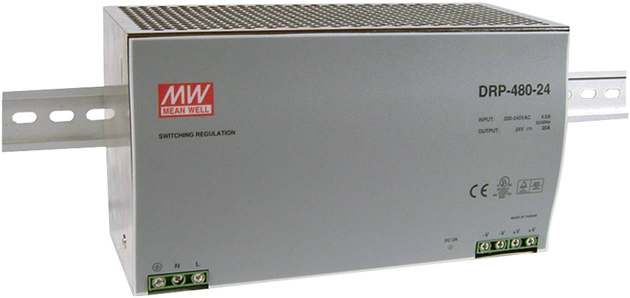 Mean Well DRP-480-48 Hutschienen-Netzteil (DIN-Rail) 48 V/DC 10 A 480 W 1 x