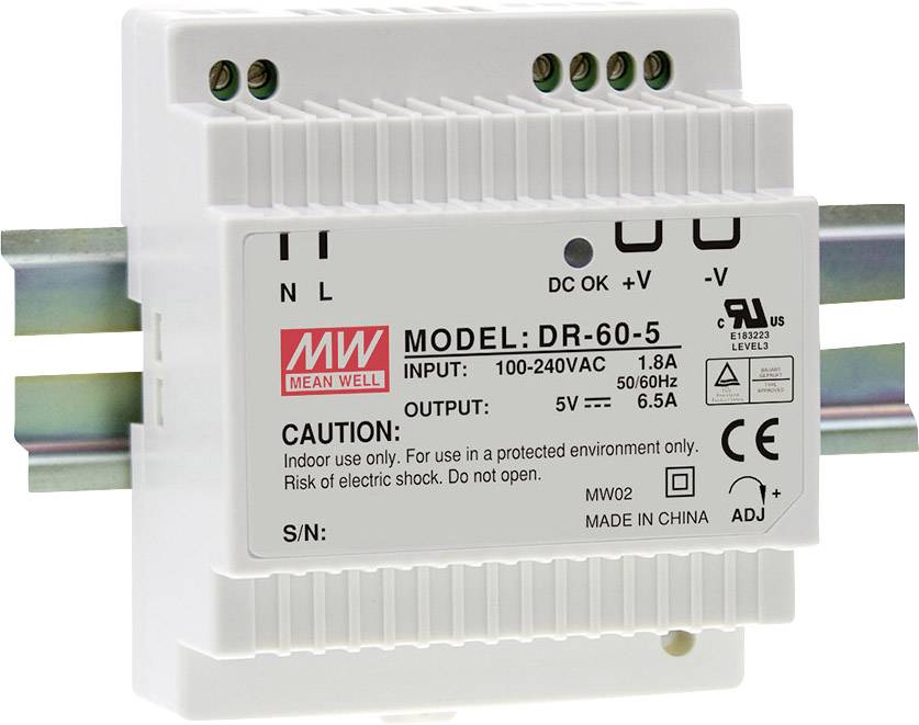 Mean Well DR-60-15 Hutschienen-Netzteil (DIN-Rail) 15 V/DC 4 A 60 W 1 x