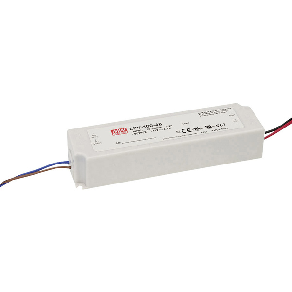 Mean Well LPV-100-48 LED-Trafo Konstantspannung 100W 0 - 2.1A 48 V/DC nicht dimmbar, PFC-Schaltkreis, Überlastschutz 1St.