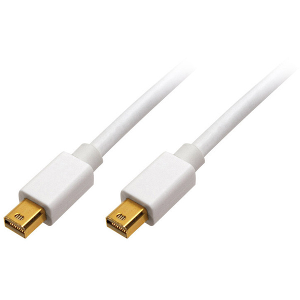 LogiLink DisplayPort Anschlusskabel 2.00 m CV0048 vergoldete Steckkontakte Weiß [1x Mini-DisplayPort Stecker - 1x Mini-DisplayPort Stecker]