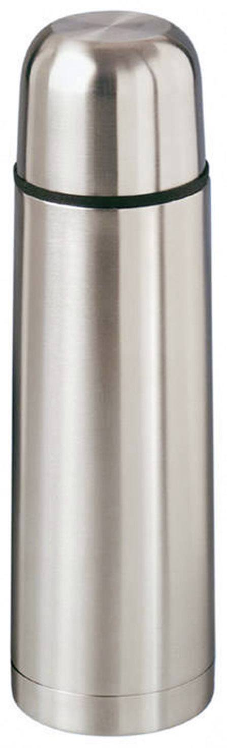 MATO interpräsent Classico Thermoflasche Edelstahl (gebürstet), Schwarz 1 l 4097
