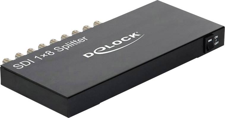 Delock 93253 8 Port SDI-Splitter Metallgehäuse 1920 x 1080 Pixel Schwarz
