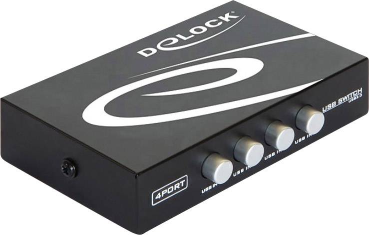 Delock 87634 4 Port USB 2.0-Umschalter Schwarz